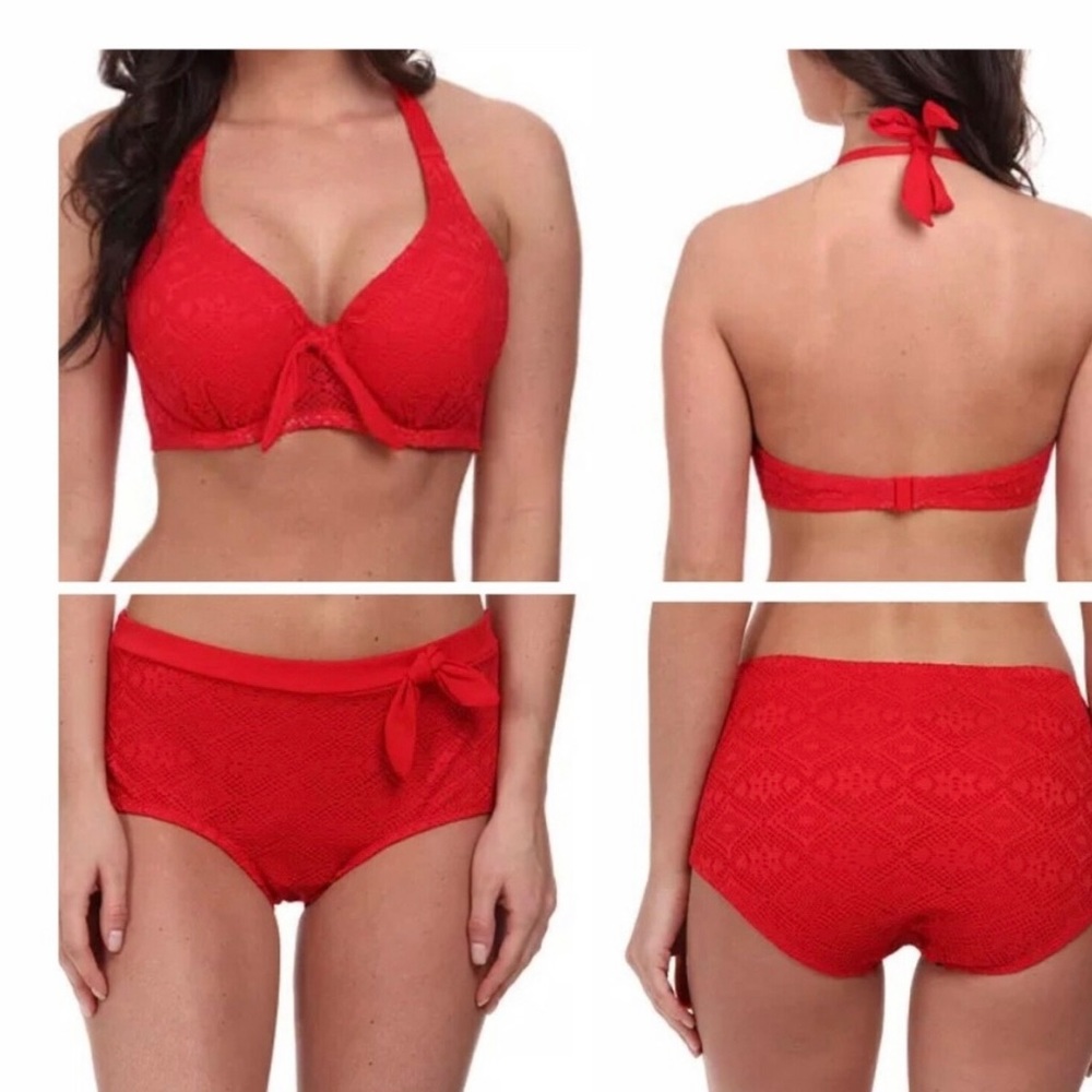 NWOT $84 CHRISTIN MICHAELS 36 C TOP & LARGE BOTTOMS.  GORGEOUS COLOR